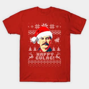 Joseph Stalin Happy Gulag Christmas T-Shirt